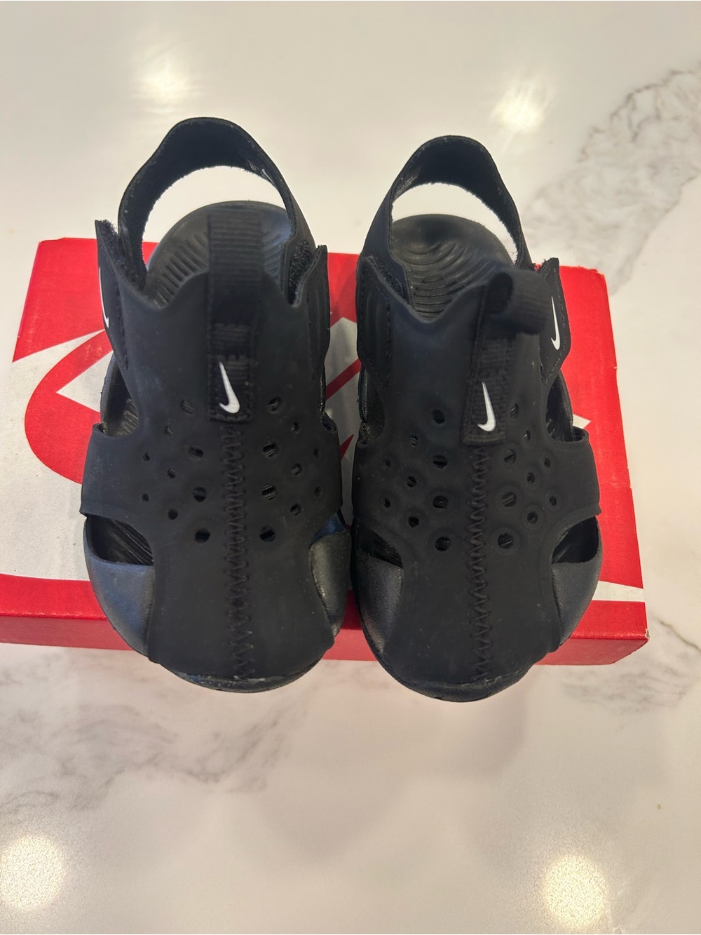 Nike Sunray Protect 2 Toddler Sandals - Black & White